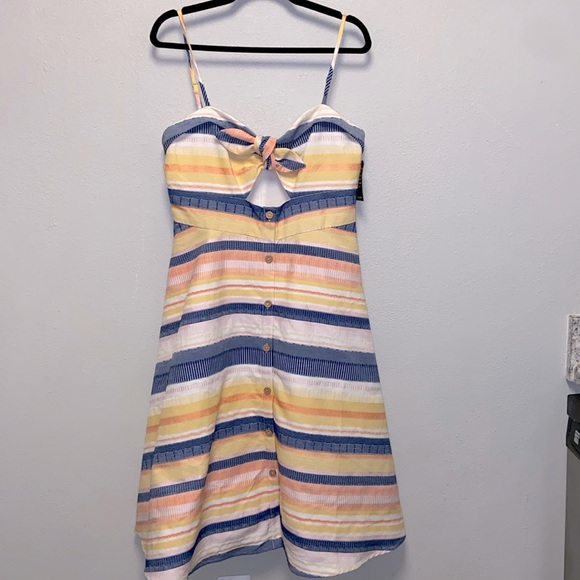 Hutch by Anthropologie Striped Spaghetti Strap Cutout Sweetheart Neck Sundress - Picture 2 of 11